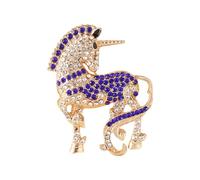 Broche en alliage robuste en forme de cheval du zodiaque chinois pour accessoires de mode et occasions spéciales Broche décorative polyvalente, One Size, Comme décrit