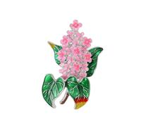 Broche en alliage robuste et émaillé en forme de fleur d'hortensia présentant des surfaces lisses et une résistance à la décoloration pour une durabilité prolongée. Broche formelle, taille unique
