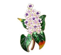Broche en alliage robuste et émaillé en forme de fleur d'hortensia présentant des surfaces lisses et une résistance à la décoloration pour une durabilité prolongée. Broche formelle, taille unique