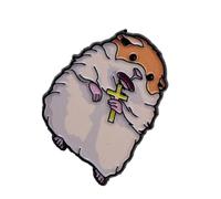Broche en alliage robuste et portable en forme de hamster émaillé pour ajouter de la personnalité à n'importe quelle tenue ou accessoire de sac à dos, taille unique, Comme décrit