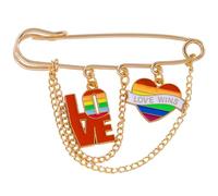 Broche en alliage sur le thème de l ' amour arc-en-ciel, pour un usage quotidien ou un événement spécial, épingle d ' insigne colorée