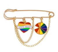 Broche en alliage sur le thème de l ' amour arc-en-ciel, pour un usage quotidien ou un événement spécial, épingle d ' insigne colorée