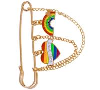 Broche en alliage sur le thème de l'amour arc-en-ciel pour un usage quotidien ou un événement spécial, One Size, Comme décrit