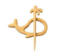 Broche en bois en forme d'animal - Panda - Écureuil - Baleine - Jolie broche vintage pour pull - Épingle à châle - Boucle d'écharpe pour femme et homme, 1, Bois