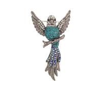 Broche en cristal multicolore, design vintage inspiré de dessin animé, alliage robuste, épingle à bijoux pour décoration de manteau, accessoire de mode, cadeau, alliage robuste, broche rétro