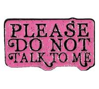 Broche en émail avec citations à thème, « Never Give Up » et « Live in the Present », Klein, Métal non précieux