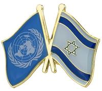 Broche en émail avec drapeau national israélien des Nations Unies et Israël, 2,5 cm, 1 Inch, Émail, émail