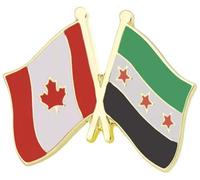 Broche en émail avec drapeau national syrien du Canada, de la Syrie, de l'amitié, de l'amitié, de l'amour, de l'alliance, de l'alliance, de la Syrie et de la Syrie, 1 Inch, Émail, émail
