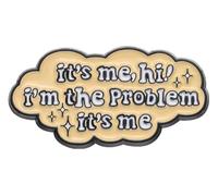 Broche en émail avec message : argent, puissance, gloire. Cœur, papillon, rose., Klein, Métal non précieux