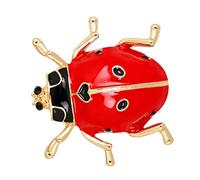 Broche en émail coccinelle insecte pour femme et homme Rouge, 3.3 x 3cm, Plastique, comme description
