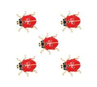 Broche en émail coccinelle insecte pour femme et homme Rouge, 3.3 x 3cm, Plastique, comme description
