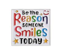 Broche en émail coloré pour enfant « Be The Reason Someone Smiles Today », taille unique