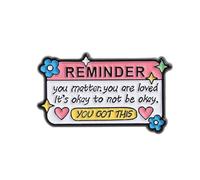 Broche en émail coloré pour enfant « Be The Reason Someone Smiles Today », taille unique