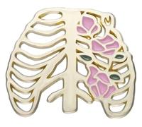 Broche en émail : cœur, poumons, intestin, cerveau et système nerveux, Klein, Métal non précieux