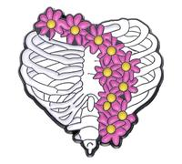 Broche en émail : cœur, poumons, intestin, cerveau et système nerveux, Klein, Métal non précieux
