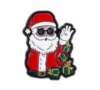 Broche en émail de dessin animé Père Noël pour amis, famille, célébrations, etc. Léger, taille unique, comme décrit