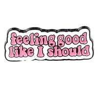 Broche en émail heureux : aimez-vous vous-même, vous êtes la valeur Broche Insigne, Klein, Métal non précieux