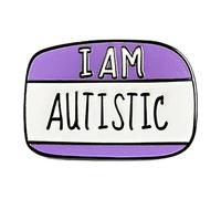 Broche en émail « I am Autistic and Anxious » - Broche en émail pour troubles autistes et anxieux - Broche en métal pour sac à dos, Métal et acier inoxydable, Pas de gemme