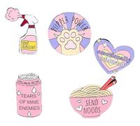 Broche en émail Larmes des ennemis : broches drôles de nouilles ramen jeu de mots, Klein, Métal non précieux