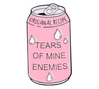 Broche en émail Larmes des ennemis : broches drôles de nouilles ramen jeu de mots, Klein, Métal non précieux