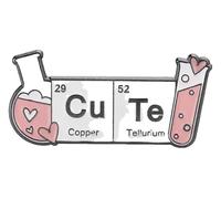 Broche en émail : molécule chimique, tube à essai, cerveau, seringue | Épinglette, Klein, Métal non précieux