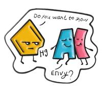 Broche en émail : molécule chimique, tube à essai, cerveau, seringue | Épinglette, Klein, Métal non précieux