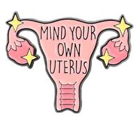 Broche en émail organe anatomique, cœur, cerveau, poumon, utérus, Klein, Métal non précieux