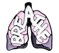 Broche en émail organe anatomique, cœur, cerveau, poumon, utérus, Klein, Métal non précieux