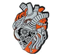 Broche en émail organe anatomique, cœur, cerveau, poumon, utérus, Klein, Métal non précieux