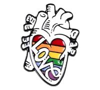 Broche en émail organe anatomique, cœur, cerveau, poumon, utérus, Klein, Métal non précieux