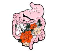 Broche en émail organe anatomique, cœur, cerveau, poumon, utérus, Klein, Métal non précieux