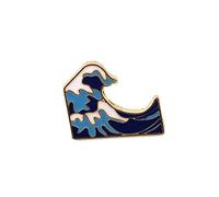 Broche en émail tendance dessin animé vêtements vague sac à dos Occident Badge broche boutonnière, taille unique, Métal