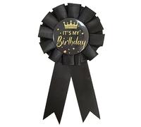 Broche en fer blanc avec inscription « It's My Birthday » - Épingles à ruban en satin coloré - Cadeau idéal pour femme et adolescente, Large, Tissu, Pas de gemme