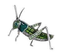 Broche en forme d ' animal rétro délicate, ornée de pour une déclaration de mode élégante, épingle à revers en forme de sauterelle en