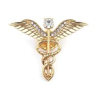 Broche en forme d'ailes d'ange pour homme 3 tons, Métal