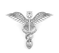 Broche en forme d'ailes d'ange pour homme 3 tons, Métal