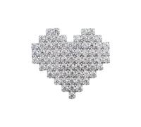 Broche en forme d'amour en strass - Design en alliage - Polyvalente - Pour un usage quotidien - Confortable - Épingle d'amour en cristal scintillant, taille unique, Comme décrit