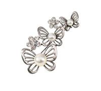 Broche en forme d'animal étincelant avec fermoir sécurisé en alliage léger pour les fêtes et broche formelle en forme d'animal en cristal pour femme, TAILLE UNIQUE, Comme décrit