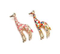 Broche en forme d'animal pour femme, bijou coloré girafe, badge, chapeau, sac, veste, bijoux, nouvelle version