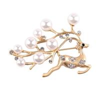 Broche en forme d'animal pour femme - Broche en avec motif de cerf - Accessoire accrocheur pour rendez-vous, fête, soirée, tenue quotidienne, mariage, Siehe Beschreibung, Métal, Voir
