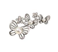 Broche en forme d'animal scintillante avec fermoir sécurisé, design en alliage léger pour les fêtes et accessoire de mode formel et tendance en cristal