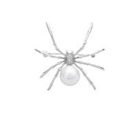 Broche en forme d'araignée mignonne corsage de perles écharpe de mariée décorative broche pour cadeau femme cadeaux d'anniversaire blanc couleur : 5 x 4 cm très pratique et populaire. Durable