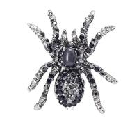 Broche en forme d'araignées en cristal étincelant - Accessoire de décoration tendance - Décoration en cristal étincelant, 4.8x4cm/1.89x1.57inches, Alliage et strass