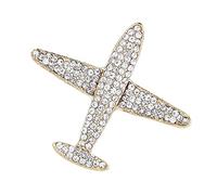 Broche en forme d'avion en cristal pour vêtements, sacs, sacs à dos, vestes, chapeaux, 4,5 x 4,3 cm, 0.01 Ounce (Pack of 120), Acier allié, Agate