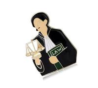 Broche en forme d'avocat fabriquée à partir d'alliage, construction portable, port confortable, exprime la fierté juridique présente, épinglette d'avocat