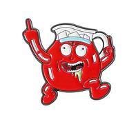 Broche en forme de bouilloire et de concombre - Jolie broche en alliage émaillé pour vestes, sacs, 1 pièce, QHXZ3758, Métal, Agate