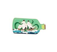 Broche en forme de bouteille qui dérive en métal émaillé - Broche en forme de bateau - Badge en forme de vague - Pour sac en jean - Bijoux