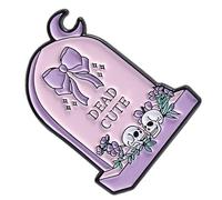 Broche en forme de cercueil d'Halloween - Crâne - Pierre tombale - Broche gothique - Accessoire de bijoux pour sorcières effrayantes - Cadeau de fête d'Halloween, Einheitsgröße, comme décrit