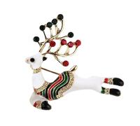 Broche en forme de cerf de Noël avec strass pour femme, taille unique, Comme décrit