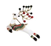 Broche en forme de cerf de Noël avec strass pour manteau, écharpe, châle, cerf de vacances, One Size, Comme décrit